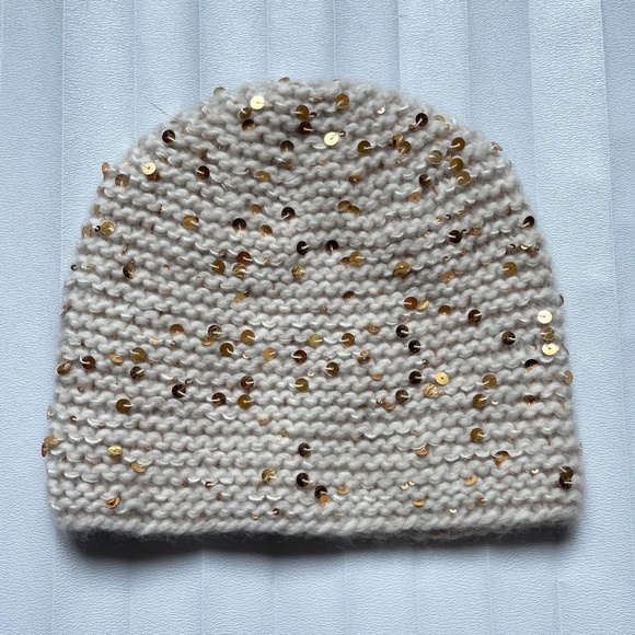 Hat, Alpaca Wool Women Hat, Beige Beanie, Warm Beret ,Hand Knit Hat NEW - Picture 4 of 7